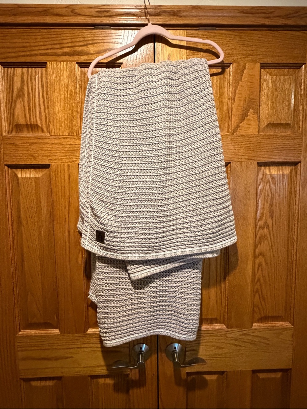 UGG Knit Blanket in Light Gray